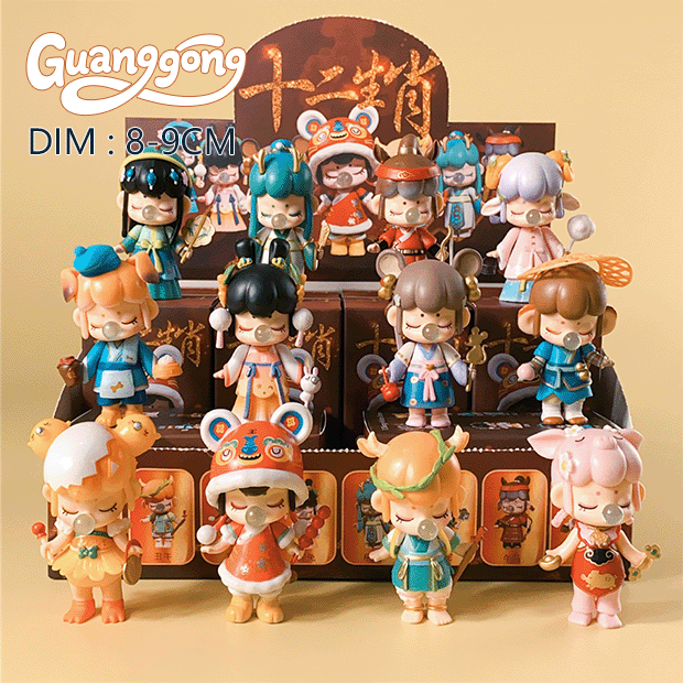 Chinese Zodiac Blind Box Handmade trendy blind box Pop Mart Macaroon