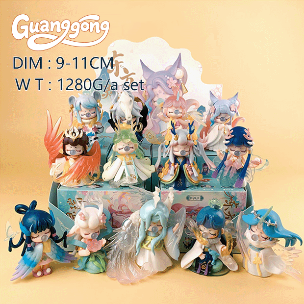 Wholesale trendy toys, figurines, nine fox tail trendy toys, ornaments, birthday gifts