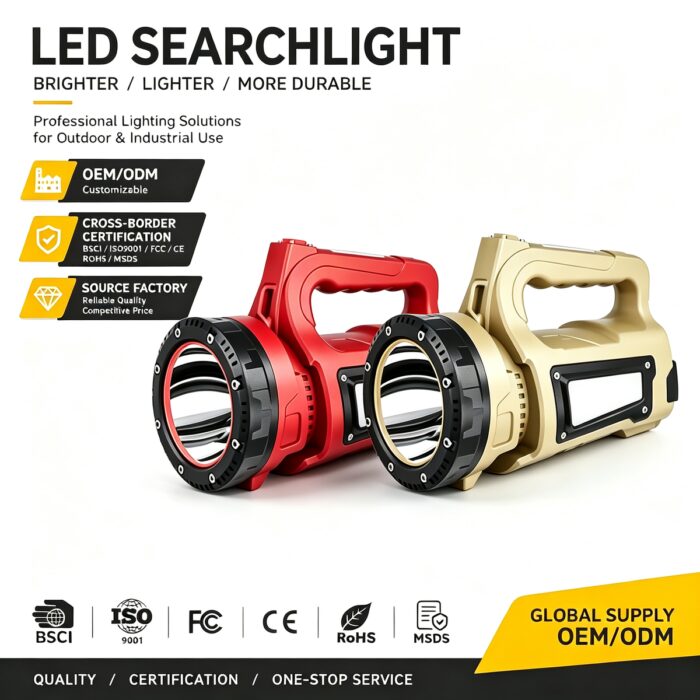 Portable 1700LM High Lumen LED Spotlight IPX4 Waterproof
