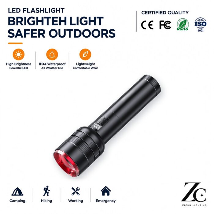 Torch Light High Power Aluminum Alloy Tactical Flashlight 1100LM White Laser Tactical Light Waterproof Camping Light
