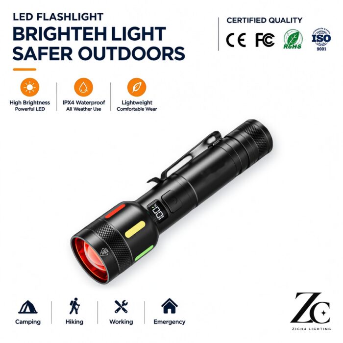 Factory Wholesale LED Strong Light Rechargeable Flashlight